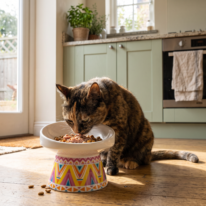 PetPilot Pet Food Bowl | Ceramic Cat Bowl With