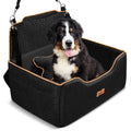 PWTAA Extended Dog Car Seat for Small Medium Dogs Dog Car Bed Seat With Side Pockets Pet Booster Car Seat for 2 Puppy Removable Washable Large Space Car Travel Back Seat Dog Bed 27"x20.5"x11"Black