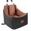 INDYBUD Dog Booster Car Seat for Dogs Up to 35lbs Safety Pet Car Seats with Seatbelt ChannelUltra Soft Fabric with Memory Foam Puppy Car SeatWashable and Detachable(Black/Brown Medium)