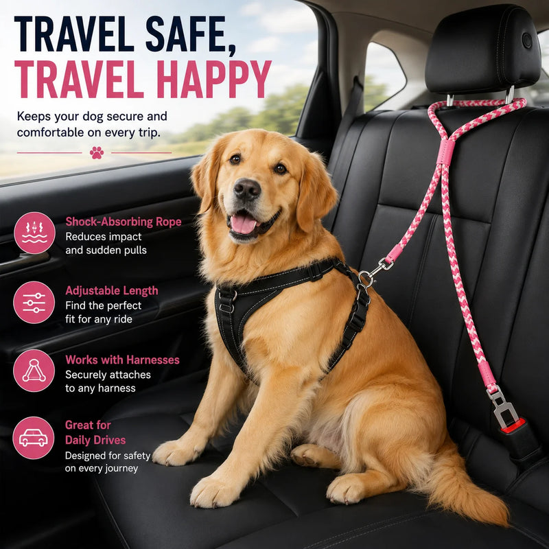 PetPilot Seat-Belt Tether | Adjustable Clip-On