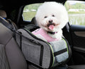 Pecute Console Dog Car Seat Dog Armrest Booster Seat Soft Pad Center Console Dog Car Seat for Puppy Puppy Car Seat Pet Booster Seat with Safe Strap Suitable for Small Dog up to11bls