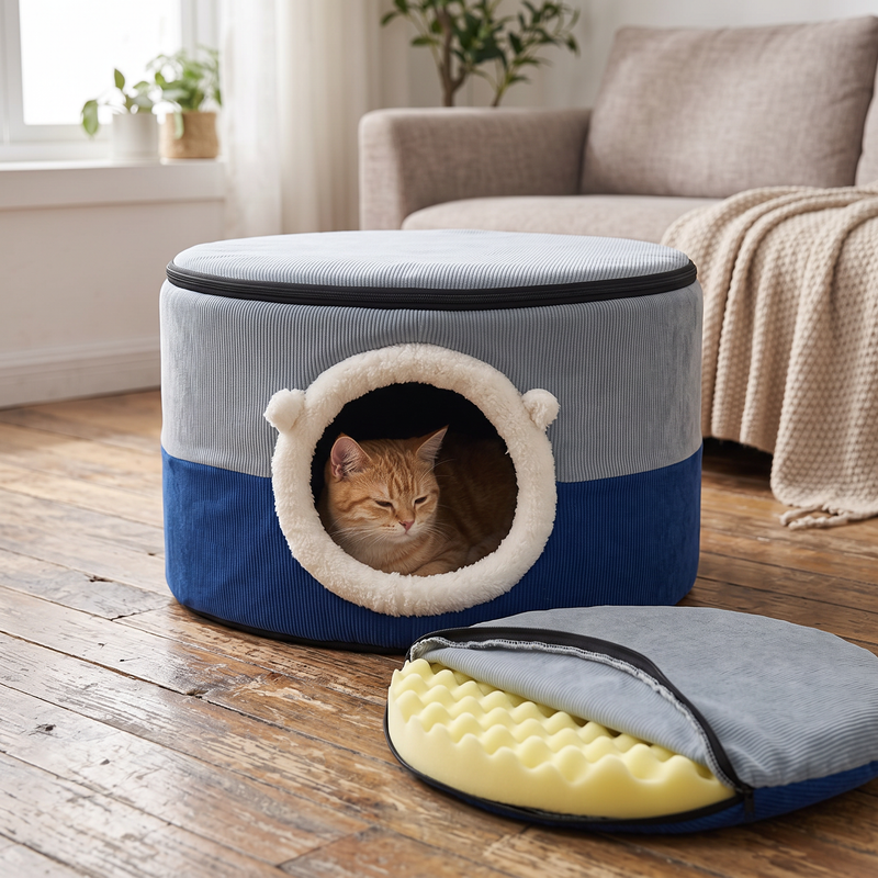 PetPilot Pet Supply | Winter Warm Cat House Cat Nest Closed