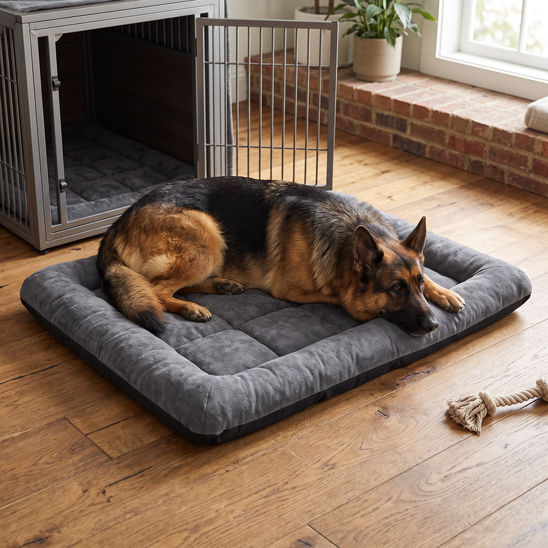 PetPilot Dog Crate Pad | Washable Cover, Non-Slip, Plush